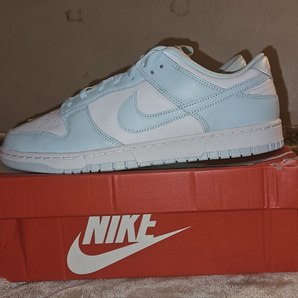Nike Men's Sneakers - Light Blue and White - Picture 3 of 8